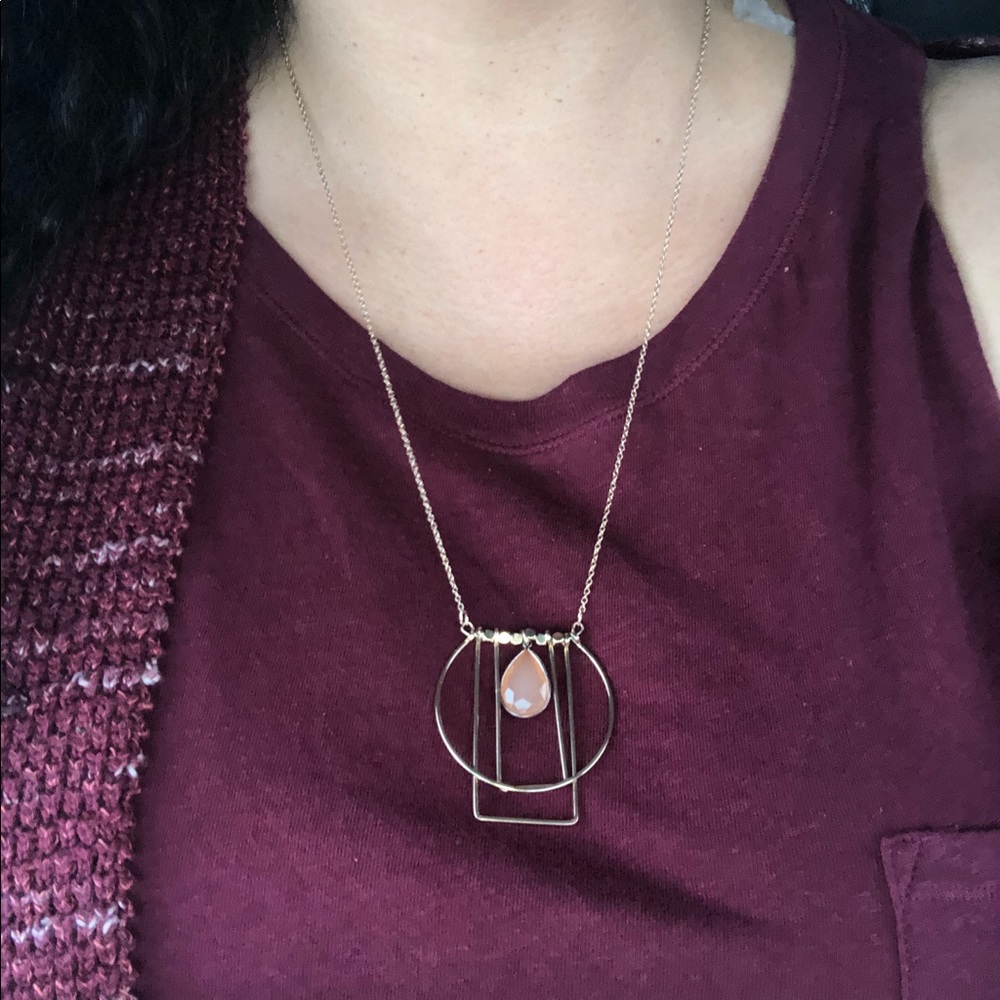 New Geometric Design Pendant And Necklace